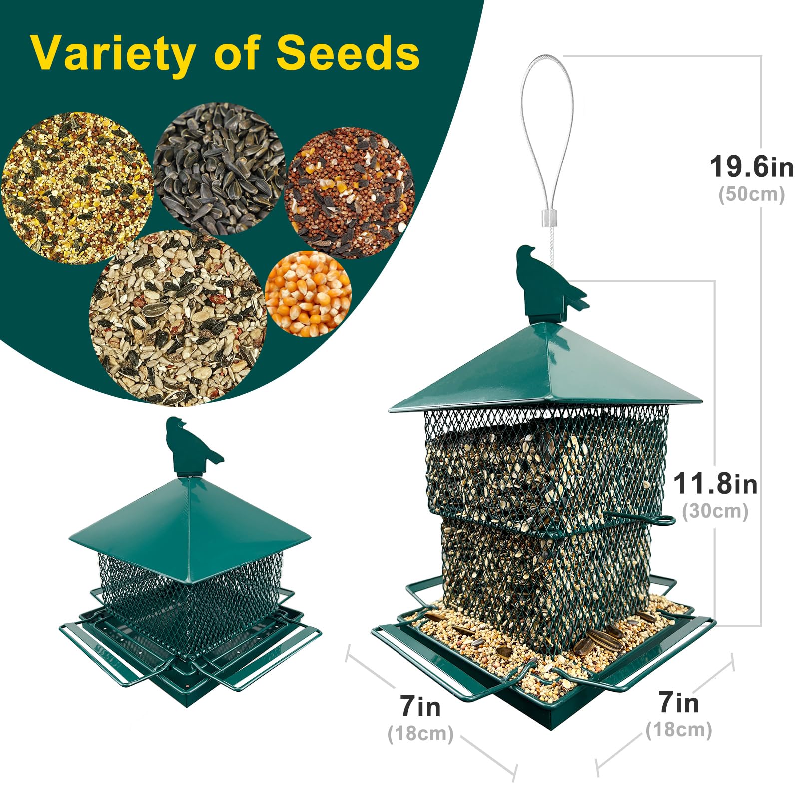 Meleave feeder with 360-degree feeding tray supports all-around access