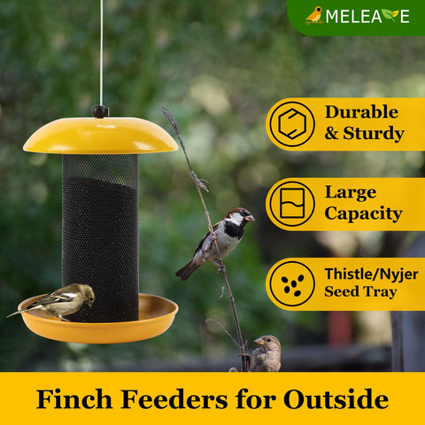 Meleave Finch Feeder 2-5 lb capacity for extended feeding
