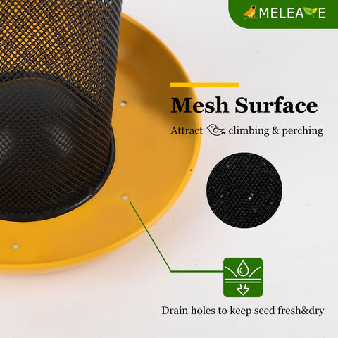 Meleave Finch Feeder metal mesh for durable perching