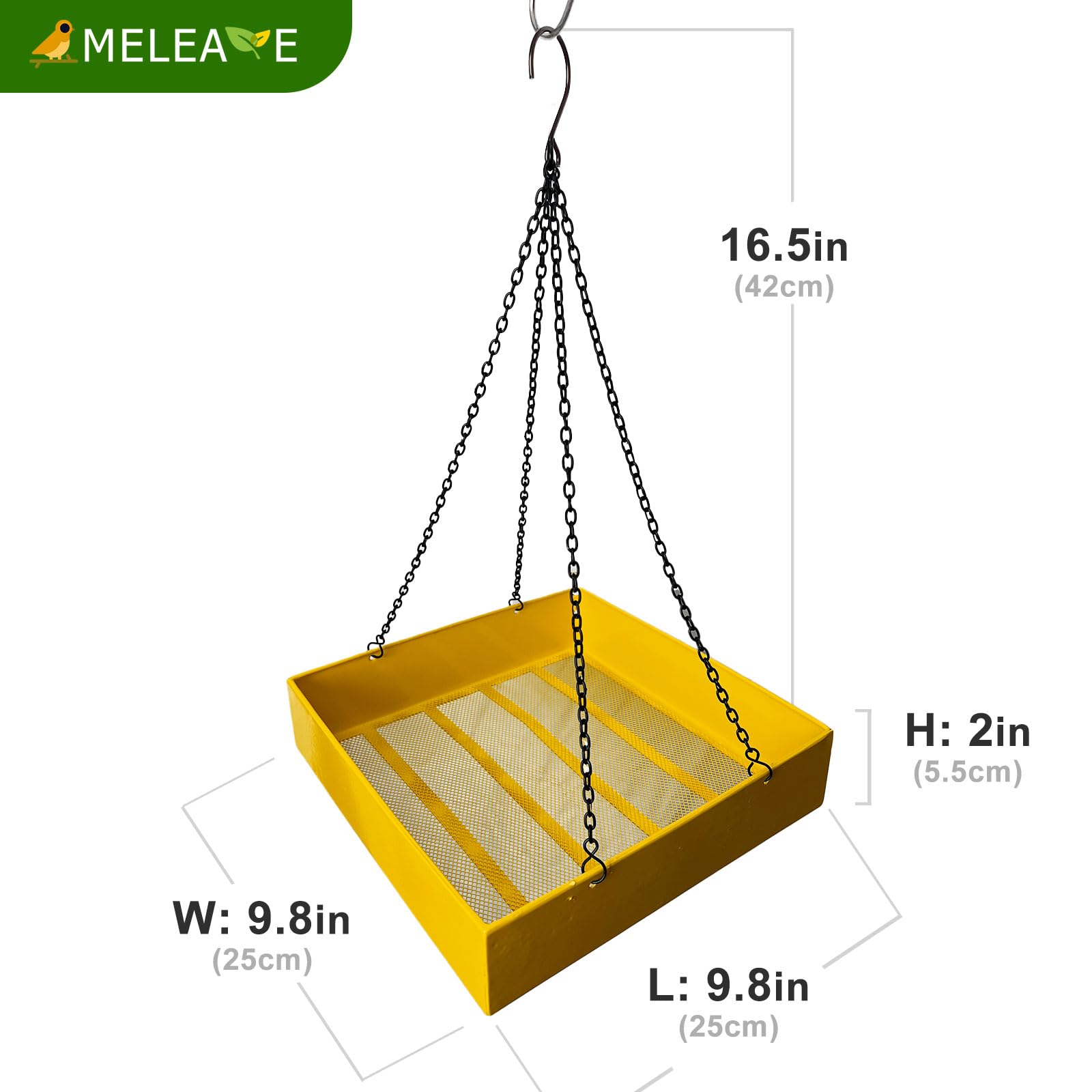 Meleave large-capacity-3-5-lbs feeder: simple load and hang for birds