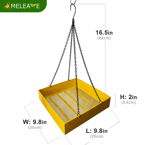 Meleave large-capacity-3-5-lbs feeder: simple load and hang for birds