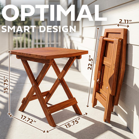 Close look at Melino FSC-certified acacia wood with natural oil finish, weatherproof for outdoor use