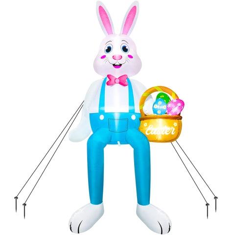 Melisheer Easter Bunny inflatable ideal for gardens and events.