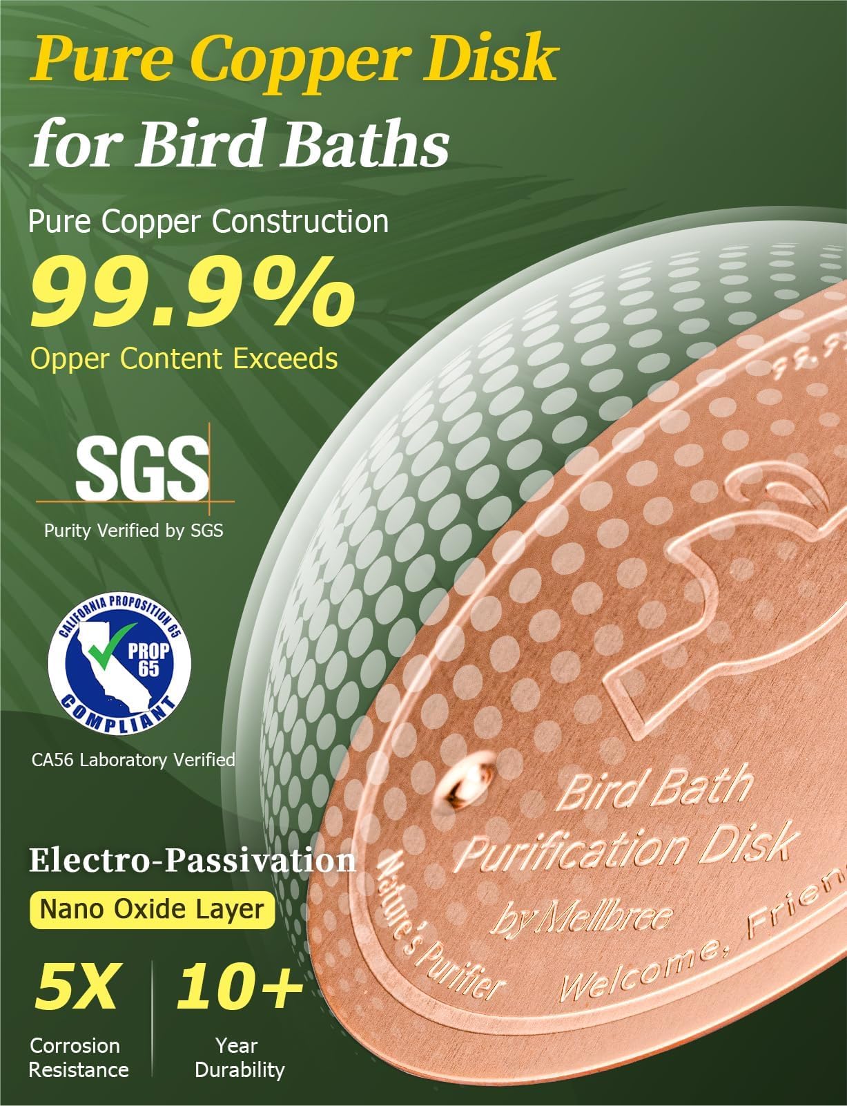 Mellbree compatibility with non-metallic basins like stone, plastic, nylon, and composites.