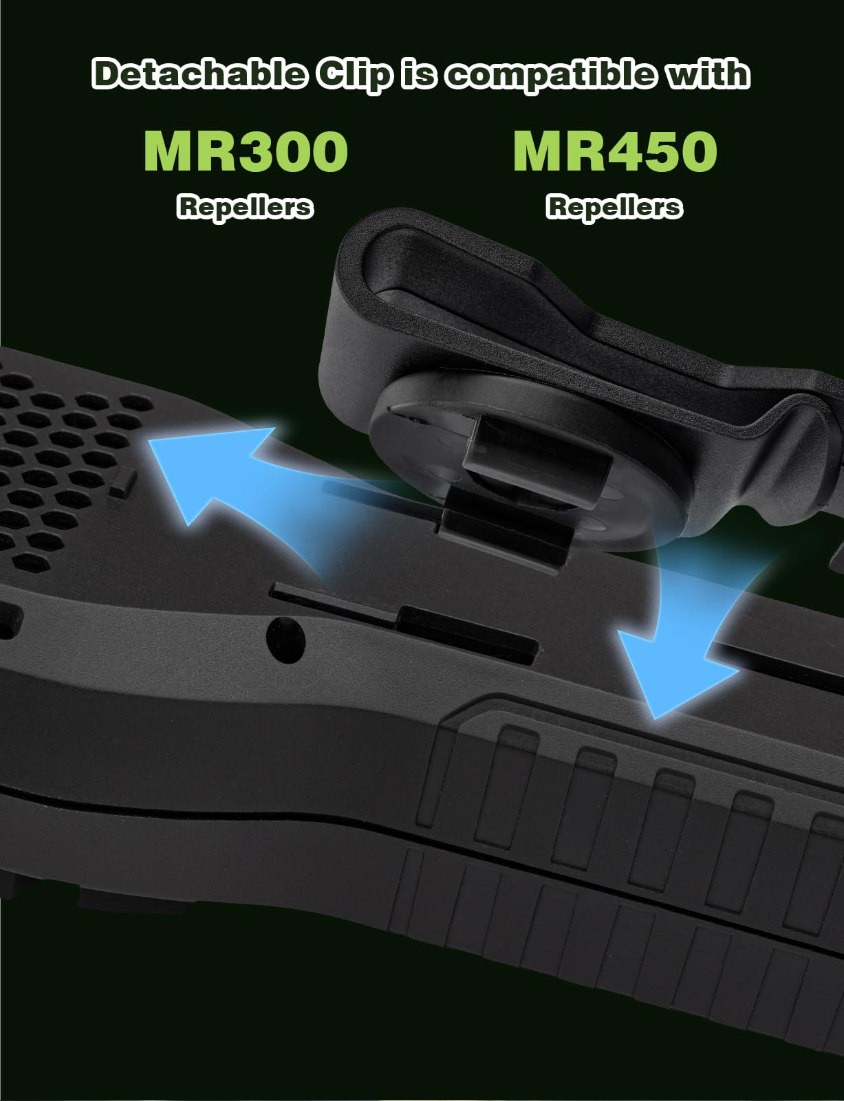 Mellbree MR300 MR450 compatibility clip secures Thermacell devices.