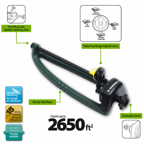 Melnor 65049 AMZ with quick-connect adapter attached for easy setup