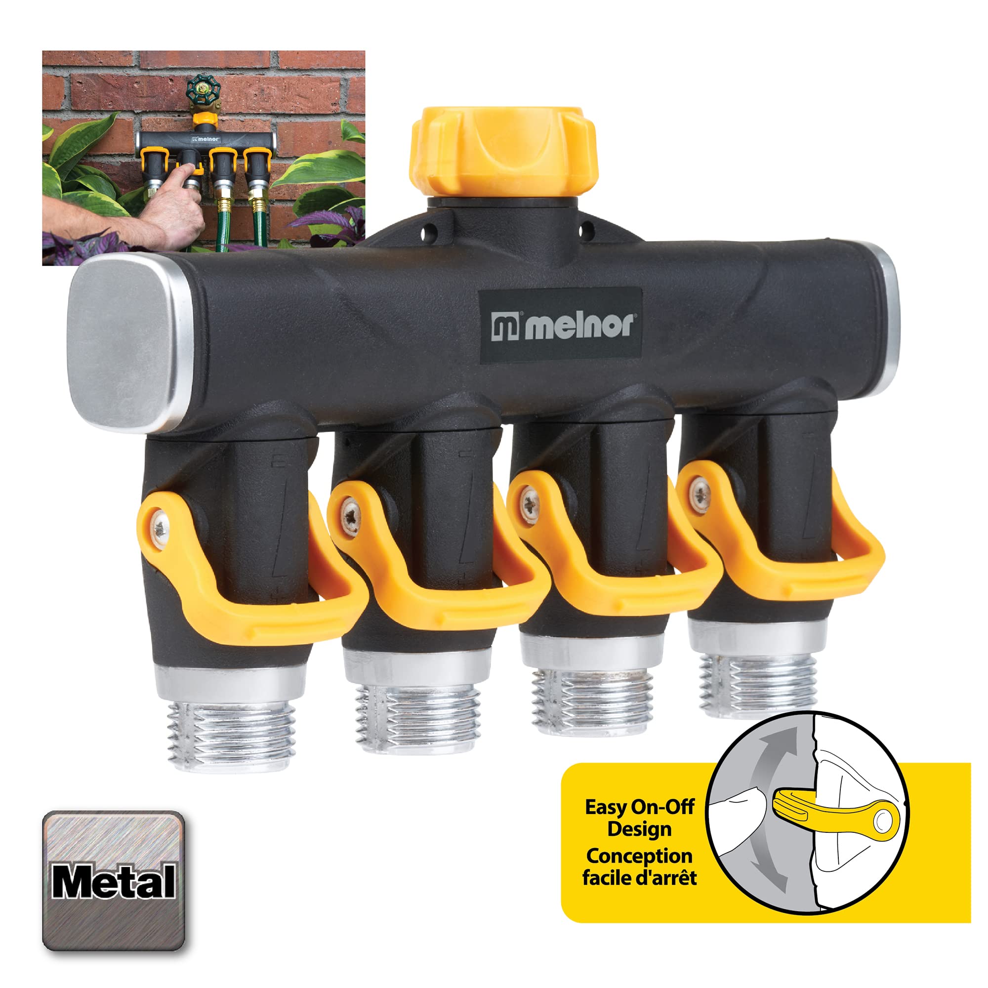 Melnor metal hose threads provide secure attachment