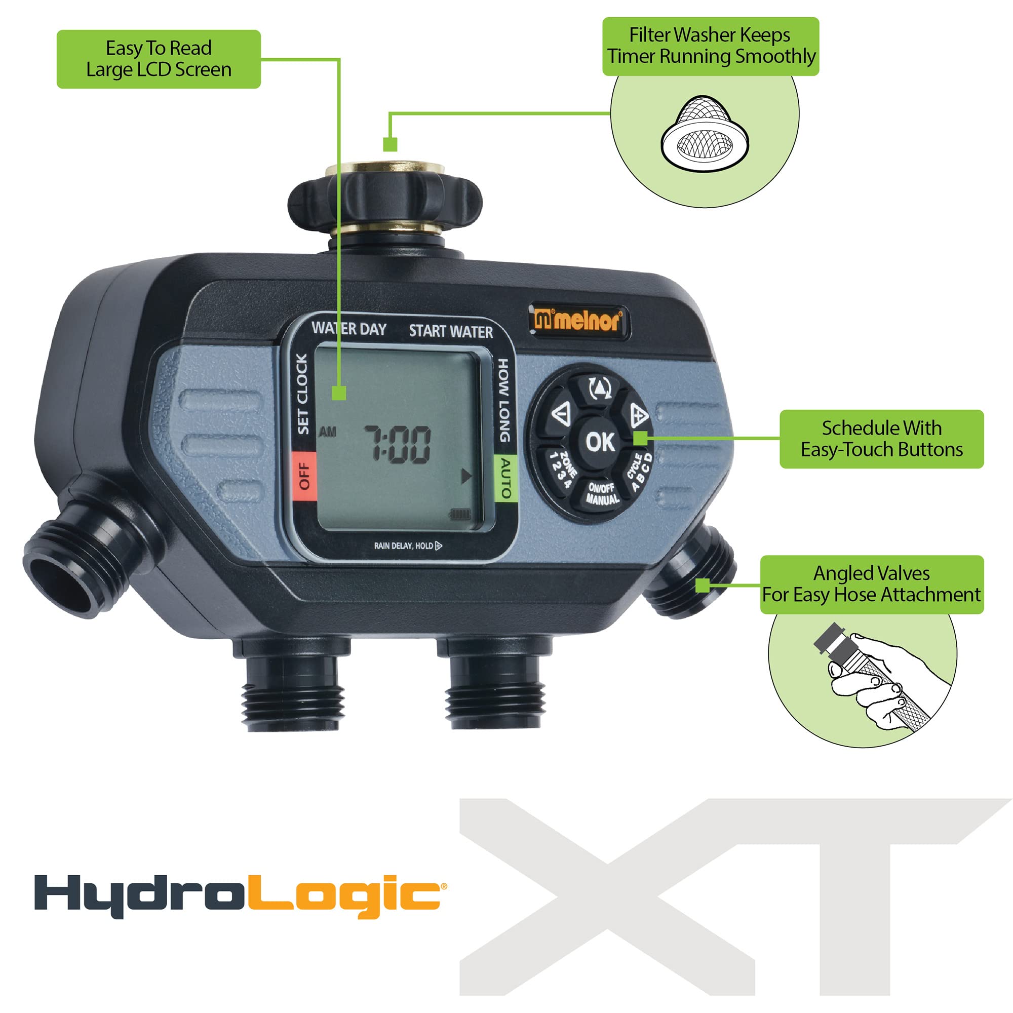Melnor 65141AMZ manual mode lets you water on demand at any time.