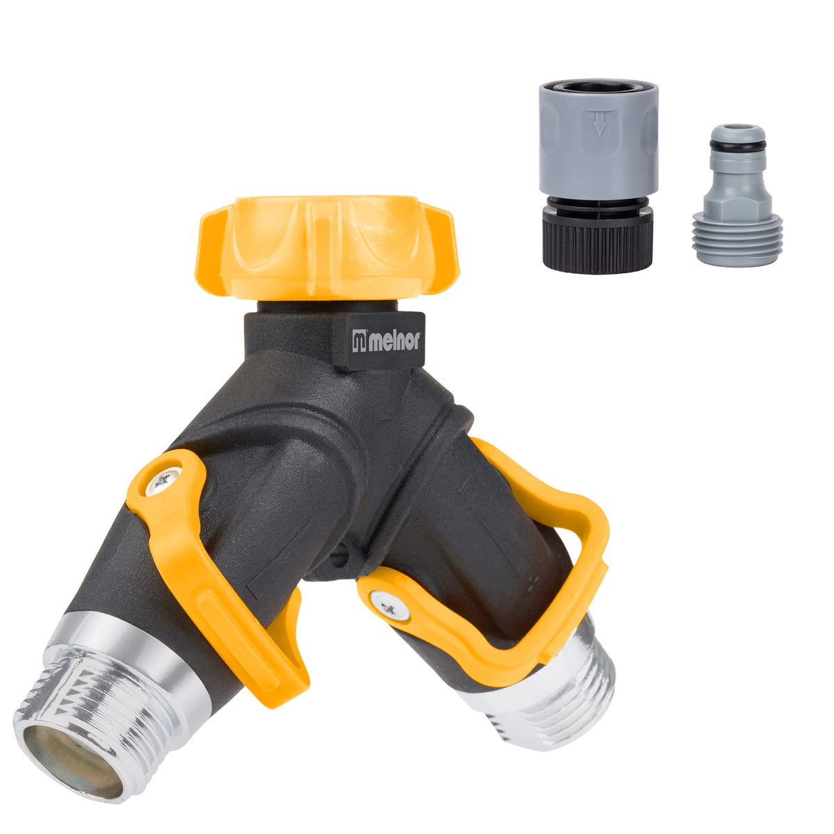 Melnor 65170AMZ 2-way lever valve bundle for efficient garden watering