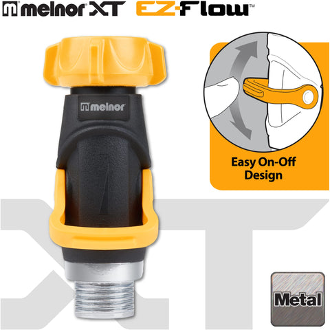 Melnor 65171AMZ valve bundle on hose demonstrates quick flow control