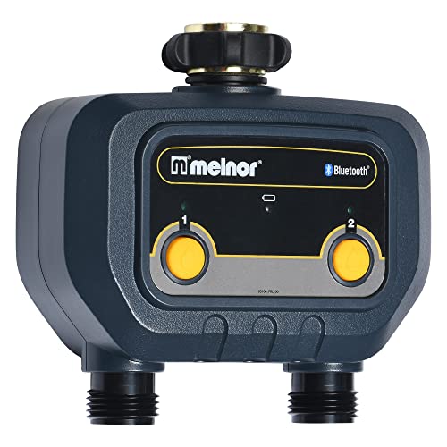 Melnor 65183AMZ app interface shows two-zone scheduling flexibility