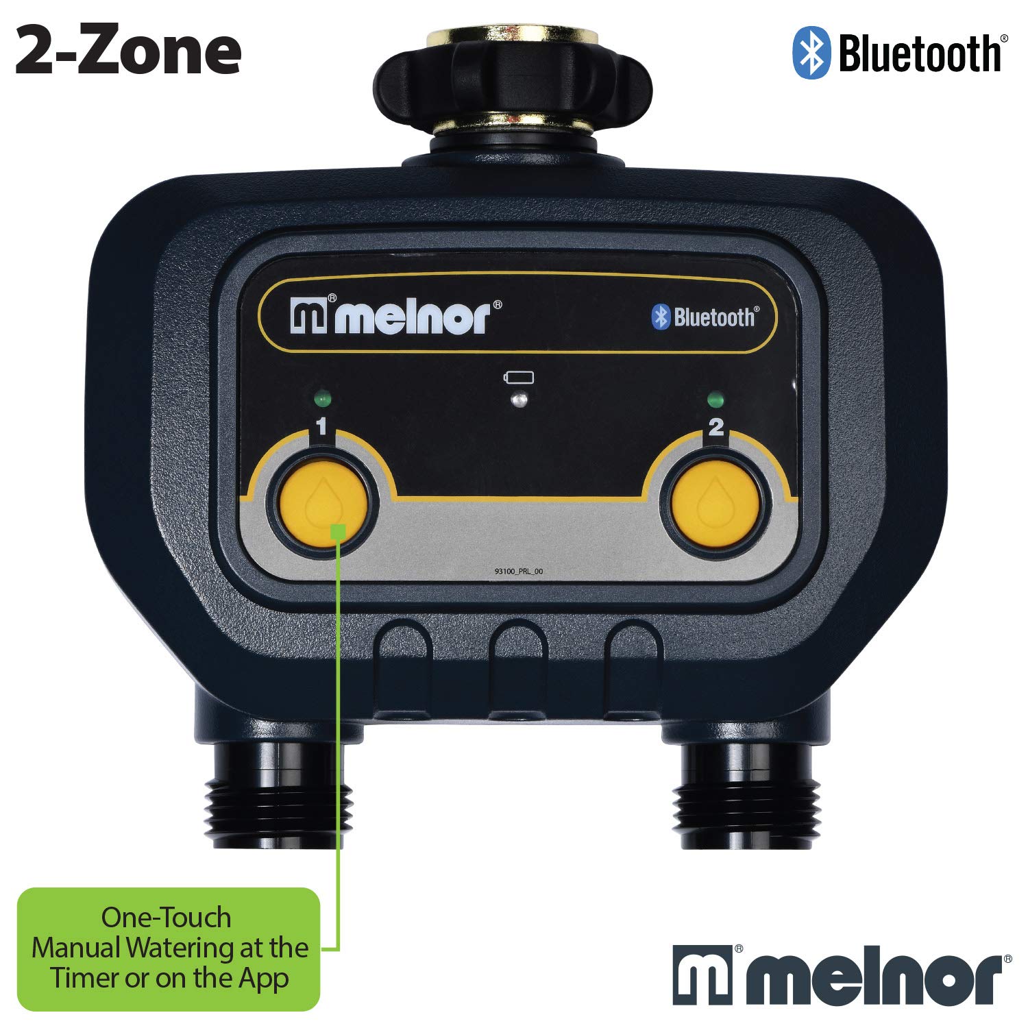Melnor 65183AMZ two-zone setup illustrating independent schedules