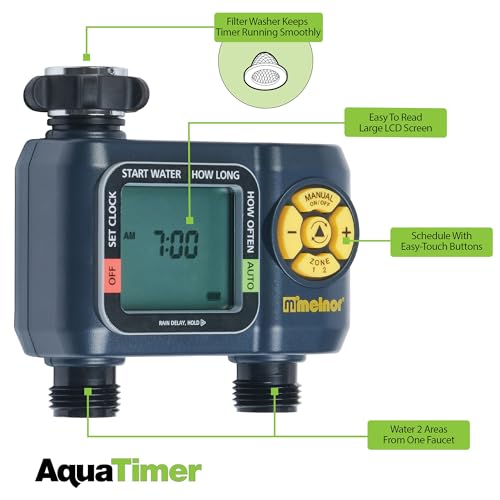 Melnor AquaTimer Quick Connect bundle enables easy hose attachment and nozzle swaps.