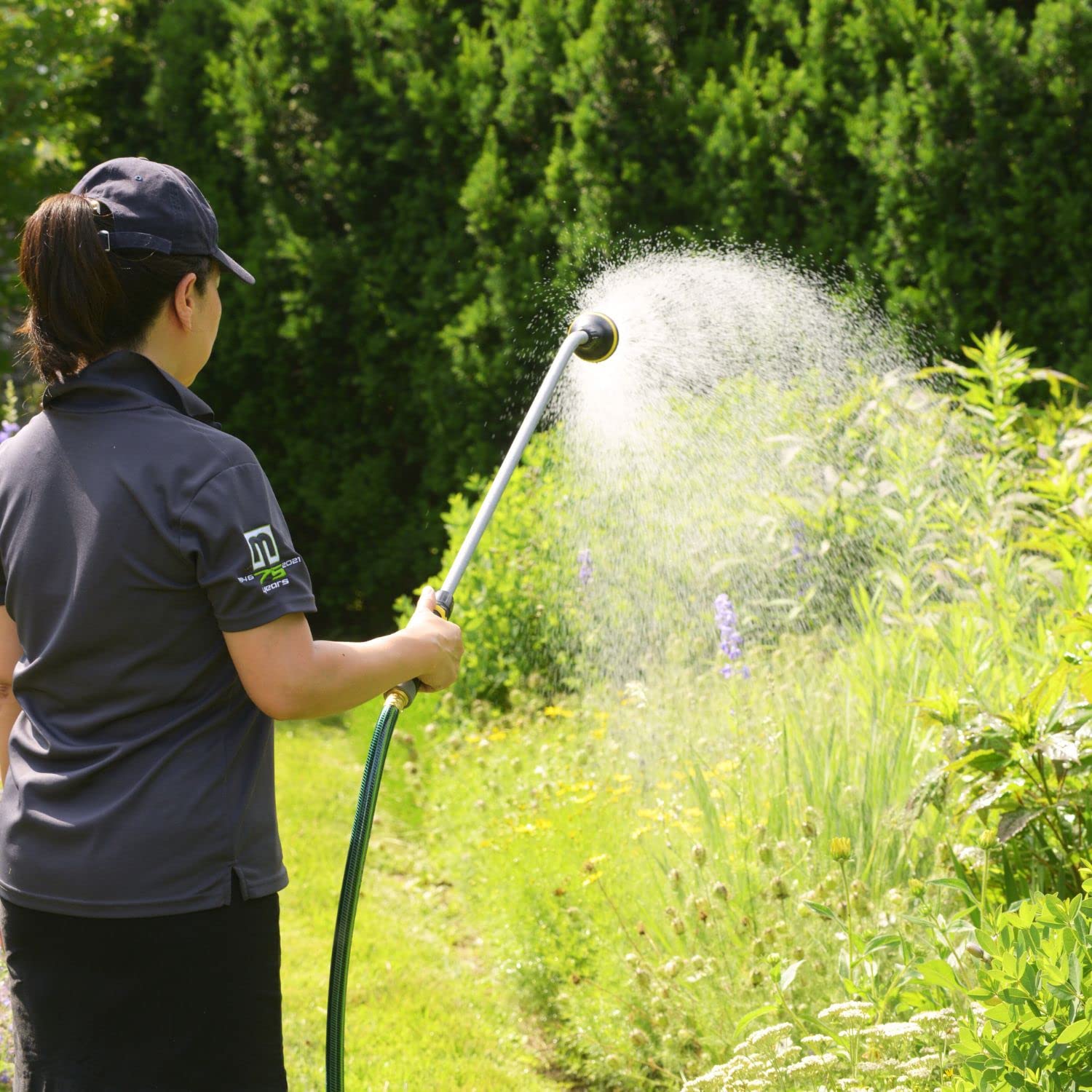 Melnor branding and versatile design for outdoor chores.