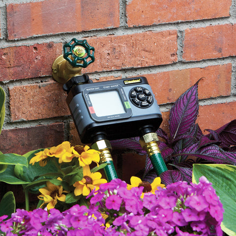 Melnor HydroLogic rain delay feature pausing watering during rain.