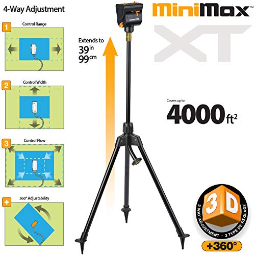 Melnor MiniMax Zoom feature concentrates or broadens watering area