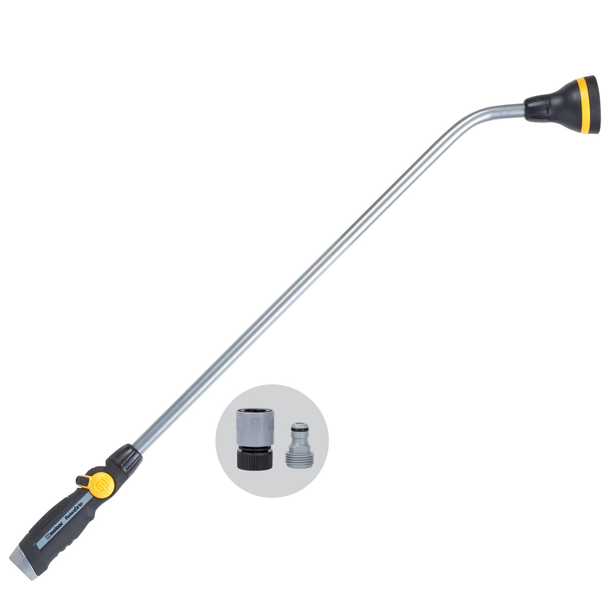 Melnor RelaxGrip 33-inch wand with shower head for precise watering.