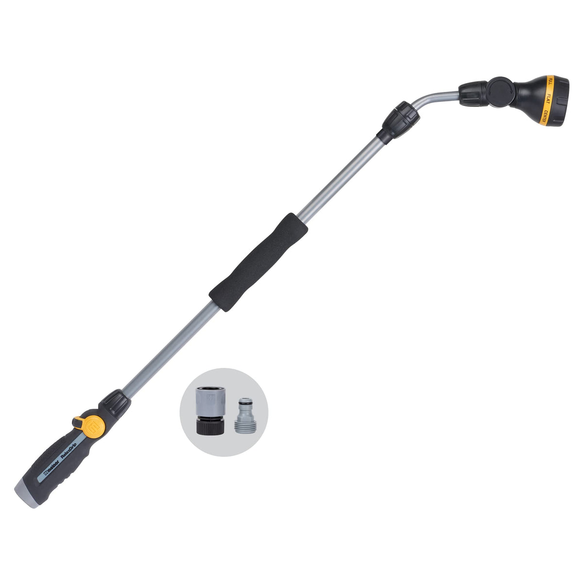 Melnor RelaxGrip extension wand shows 33–48 inch reach for hanging plants