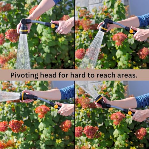 Melnor RelaxGrip pivoting head adjusts spray direction for awkward spots