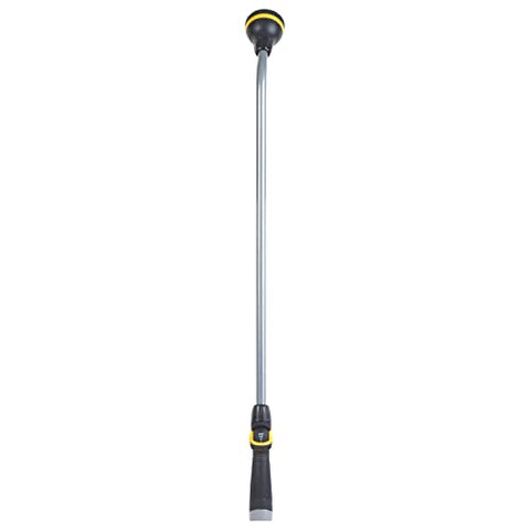 Removable stainless-steel sieve clears hard-water debris.