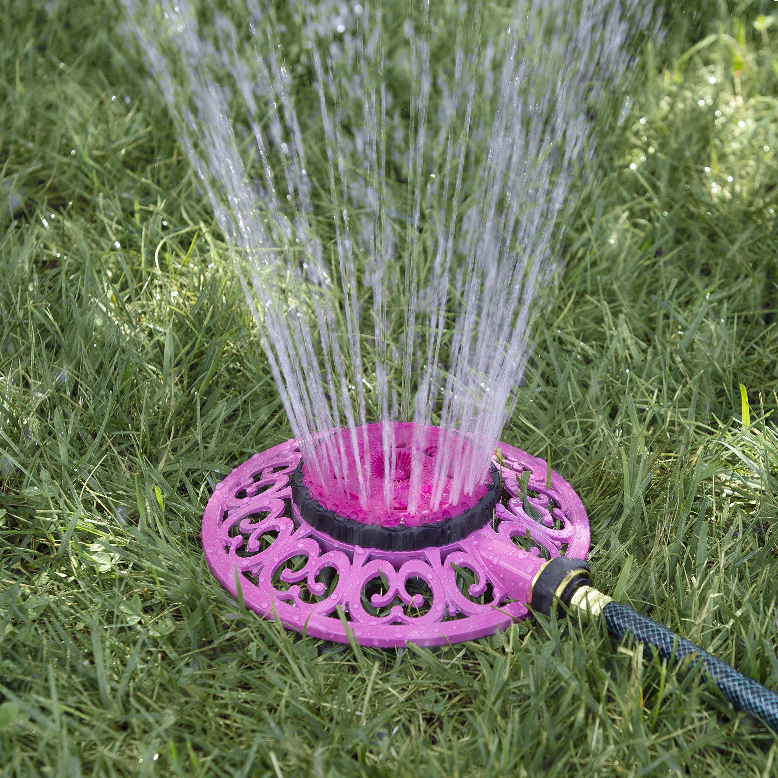 Melnor Sprout 8-pattern sprinkler provides flexible coverage for unusual layouts.