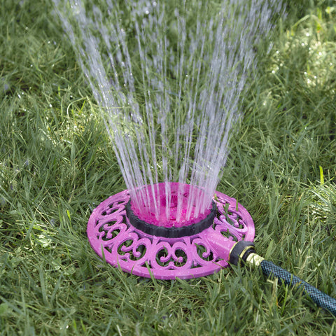 Melnor Sprout 8-pattern sprinkler provides flexible coverage for unusual layouts.