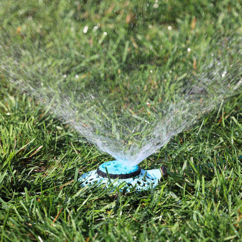 Blueberry Blue option on the Melnor Sprout for visible garden irrigation.