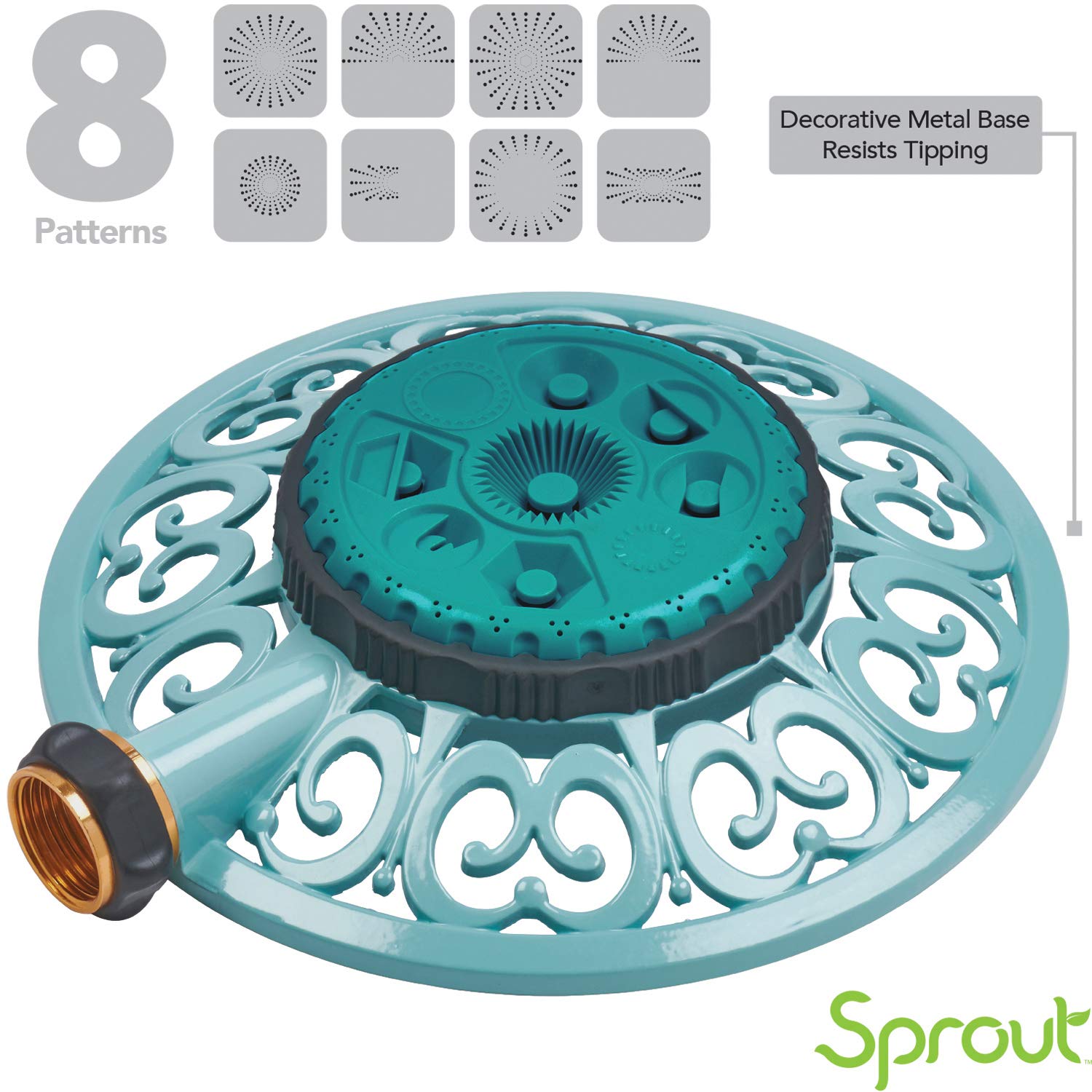 Gooseberry Green accent on Melnor Sprout adds color while watering.