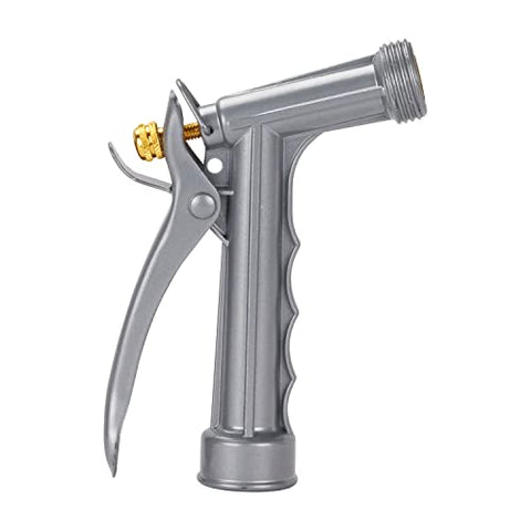 Melnor threaded nozzle tip enables easy attachment of accessories.
