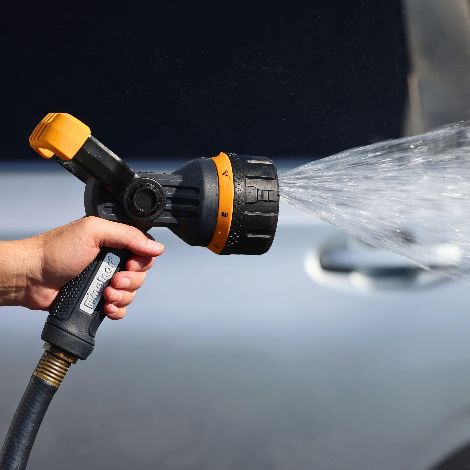 Melnor Torrent Fireman's Nozzle offers a lifetime warranty for confidence.
