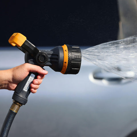 Melnor Torrent Fireman's Nozzle offers a lifetime warranty for confidence.
