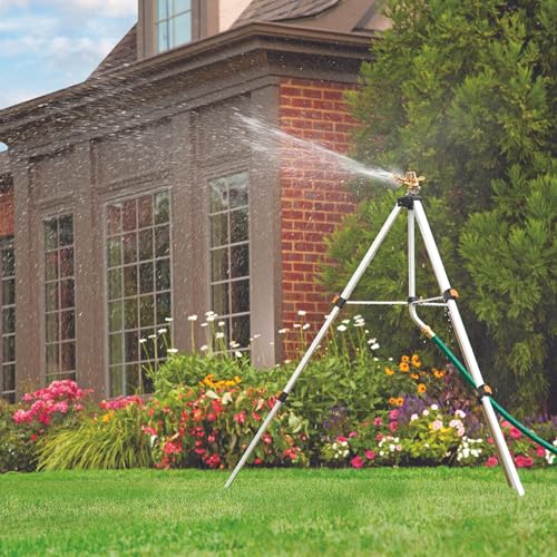 Melnor XT tripod extended to 48 inches for elevated watering