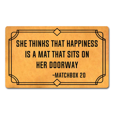 MELODADDY funny welcome doormat with music-inspired design for indoor entryways that grips floors securely.