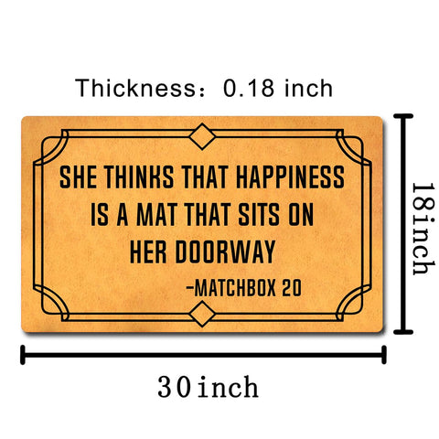 MELODADDY rubber back doormat showing durable grip for entryways.