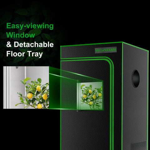 MELONFARM 2x2 grow tent door zipper for easy access