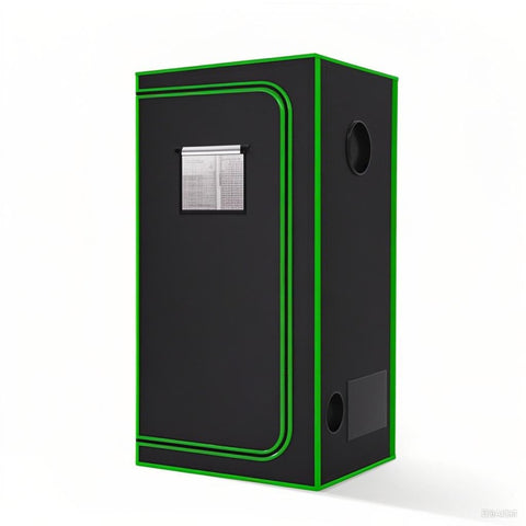 MelonFarm 2x2 grow tent interior with reflective lining improves light efficiency
