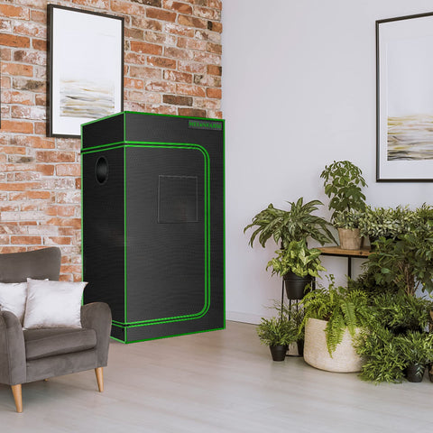MelonFarm 2x2 grow tent ventilation area promotes healthy airflow.