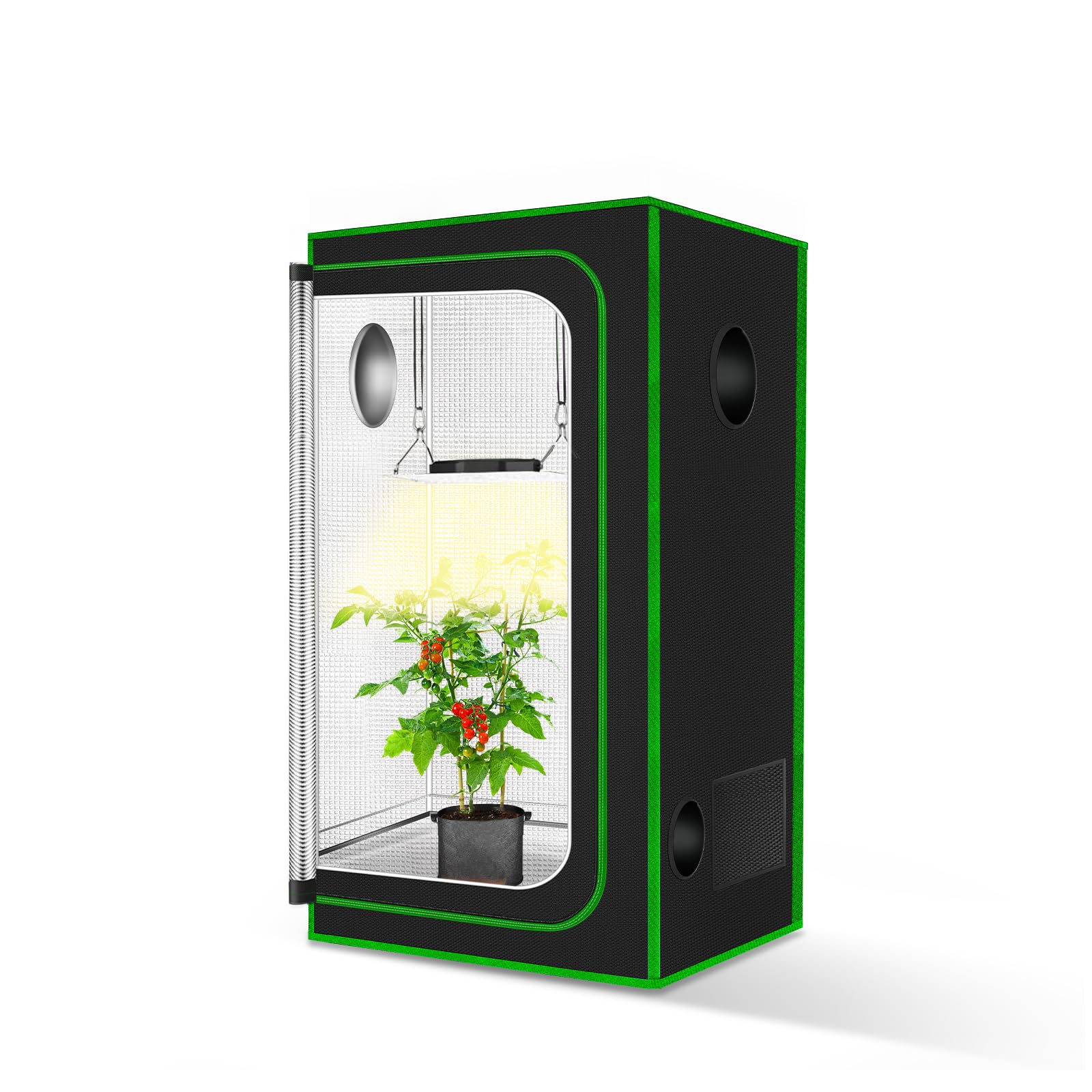 MELONFARM compact 18x18x48 tent placed in a closet for discreet indoor growing.