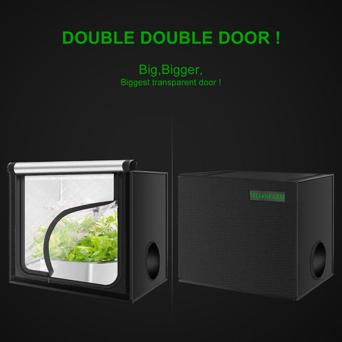 MELONFARM grow tent double-layer door allows quick plant checks with privacy