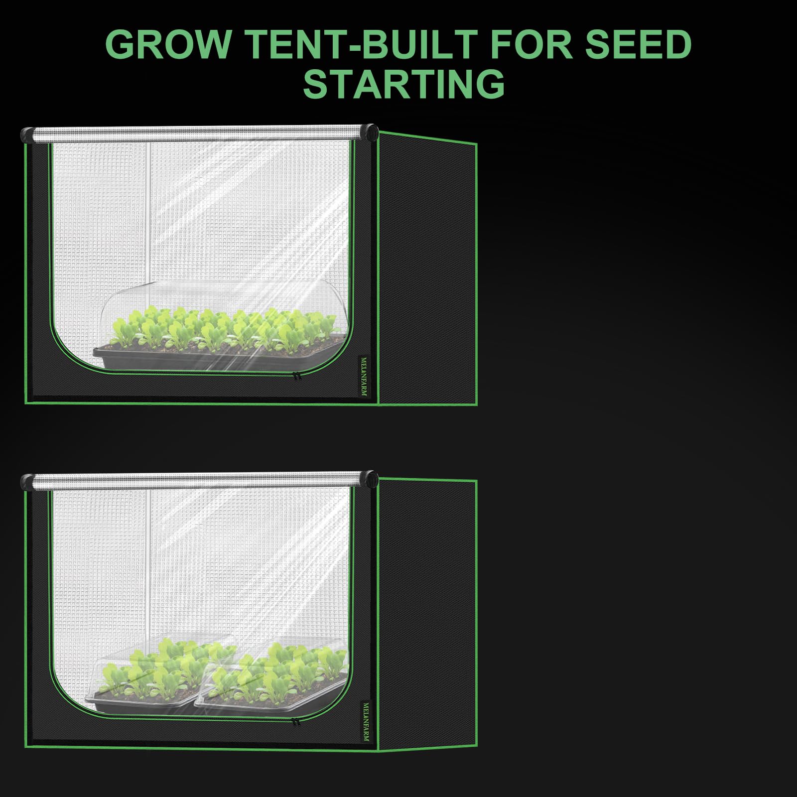 MELONFARM grow tent durable canvas frame supports long-term use.