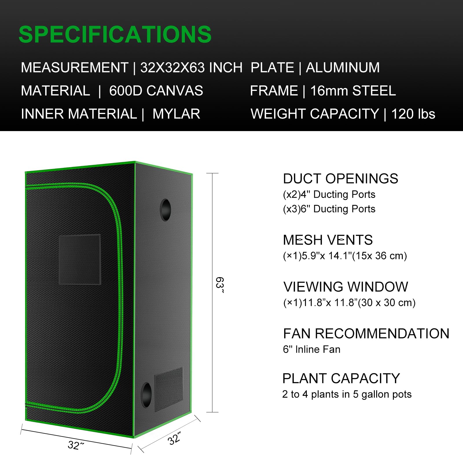 MelonFarm Grow Tent easy-to-assemble design requires no tools.