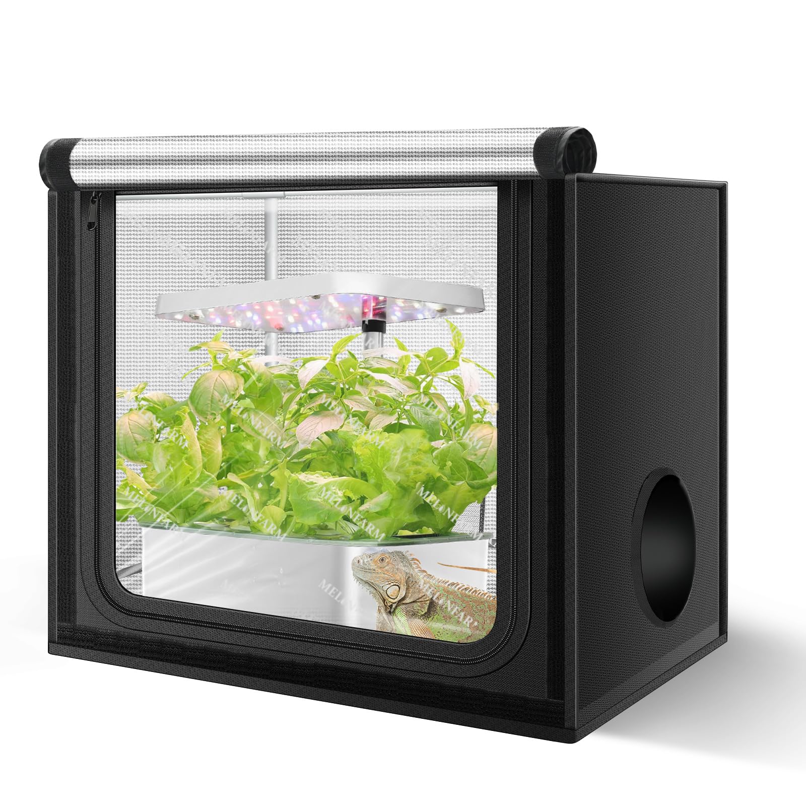 MELONFARM grow tent front view for compact indoor hydroponics setup