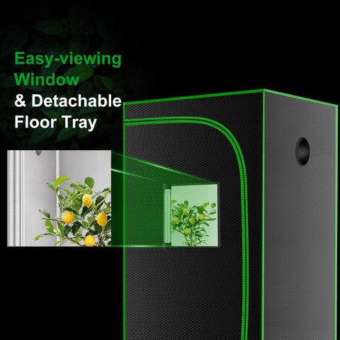 MelonFarm Grow Tent heavy-duty zipper door provides easy access.