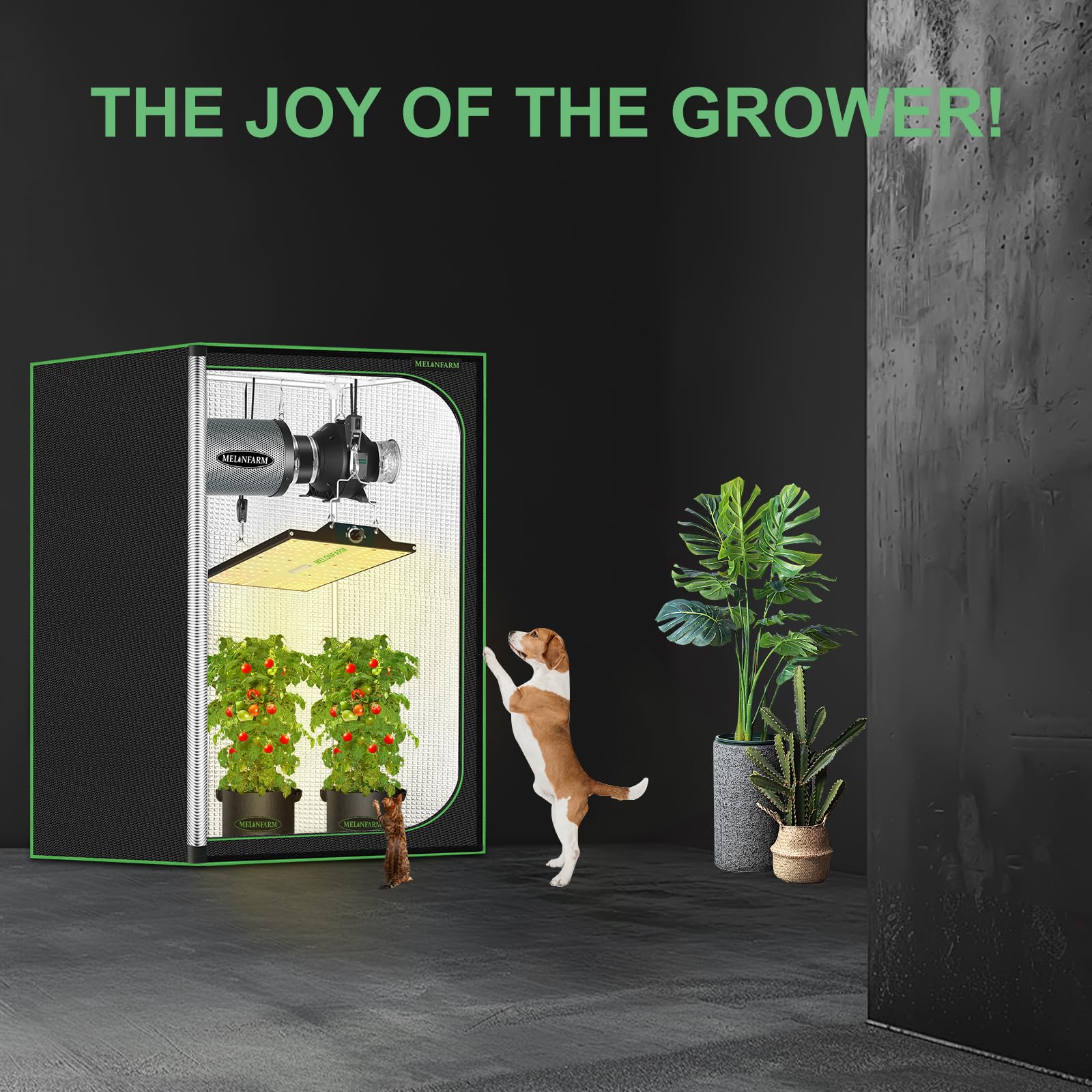 MELONFARM grow tent ideal for indoor hydroponics setups.