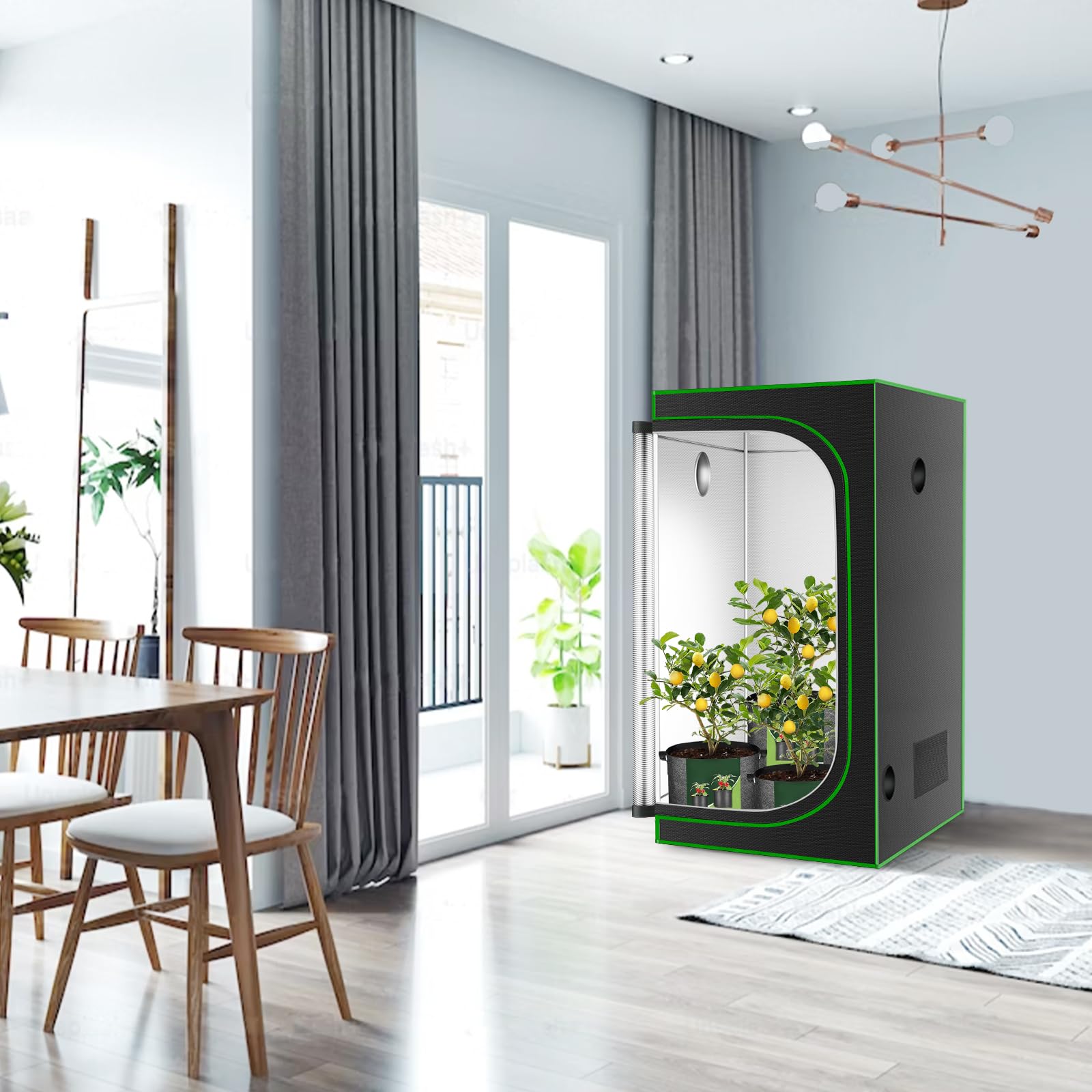 MelonFarm Grow Tent suitable for flowers, greens, and compact vegetables indoors.