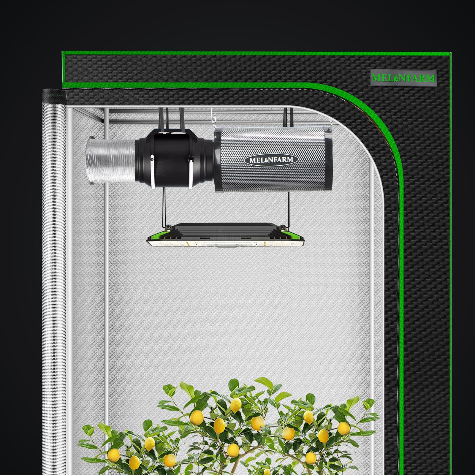 Melonfarm pre-filter included in the package extends filter life.