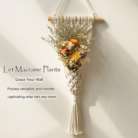 Melphoe boho hanging planter basket creates a warm indoor focal point