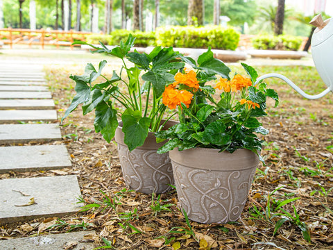 Melphoe plant pot weather-resistant resin resists fading and cracking