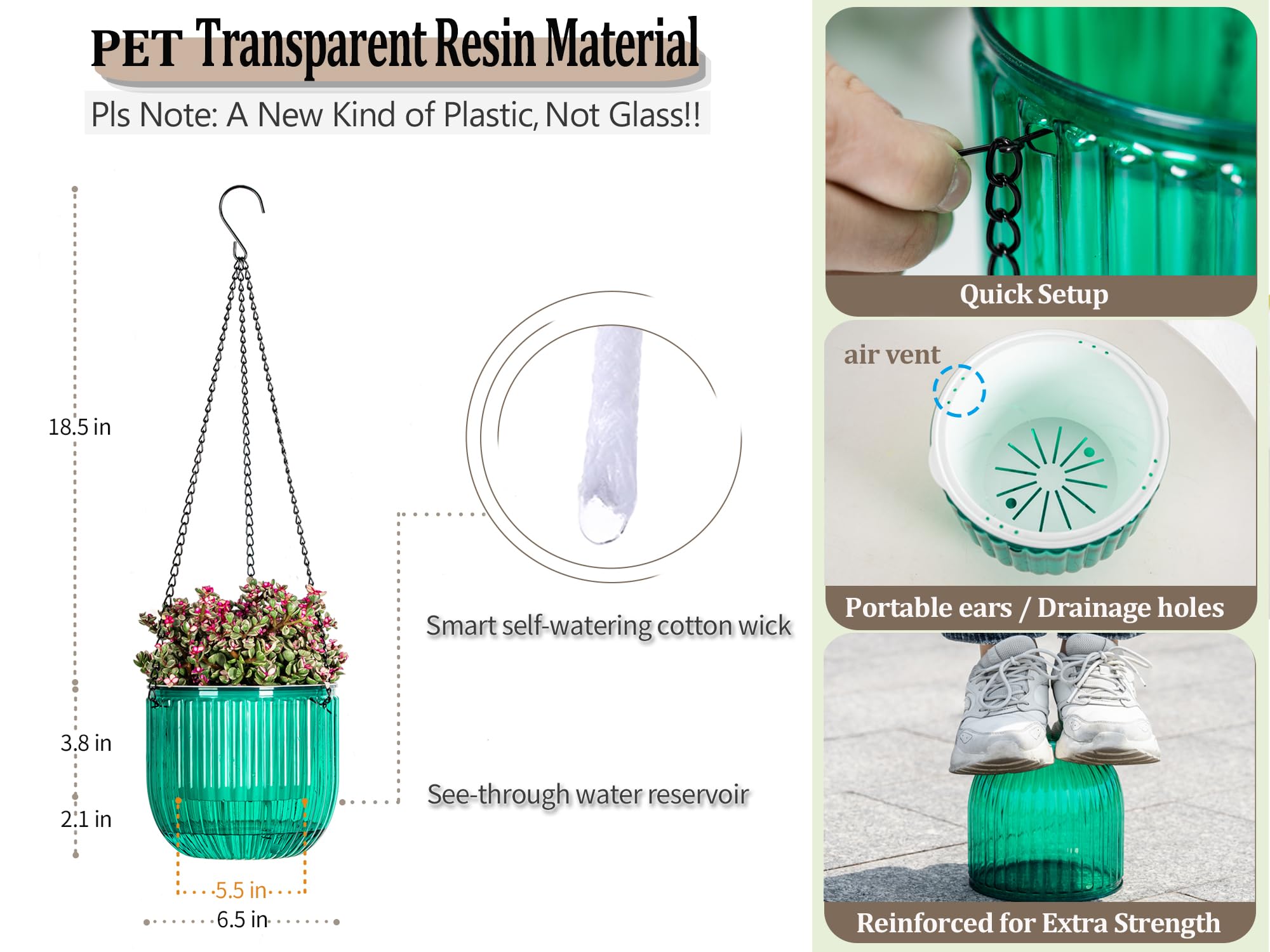 Melphoe rust-resistant triple hooks provide stable hanging support.