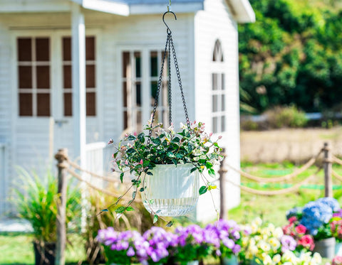 Melphoe visible water level hanging pot lets you see moisture at a glance